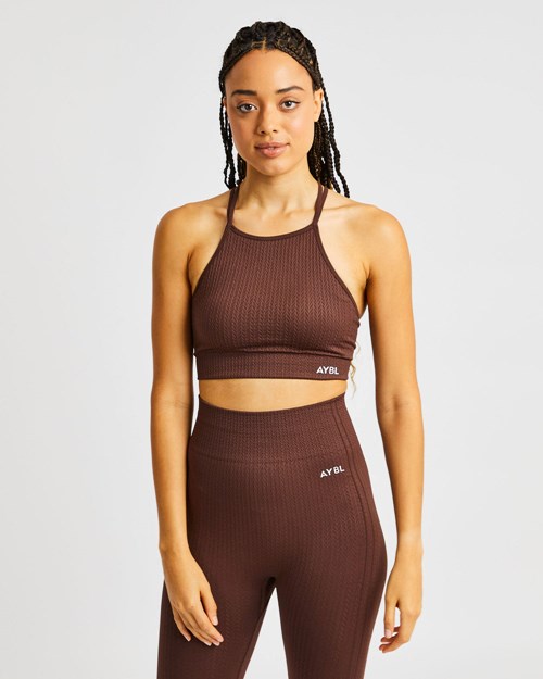 AYBL Luxe Seamless Crop Tank Top Braun | 40683-DAGH