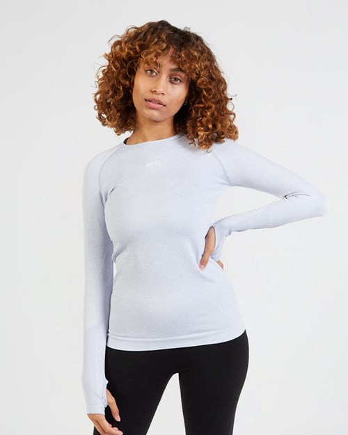 AYBL Motion Seamless Long Sleeve Top Blau | 24308-HLRG